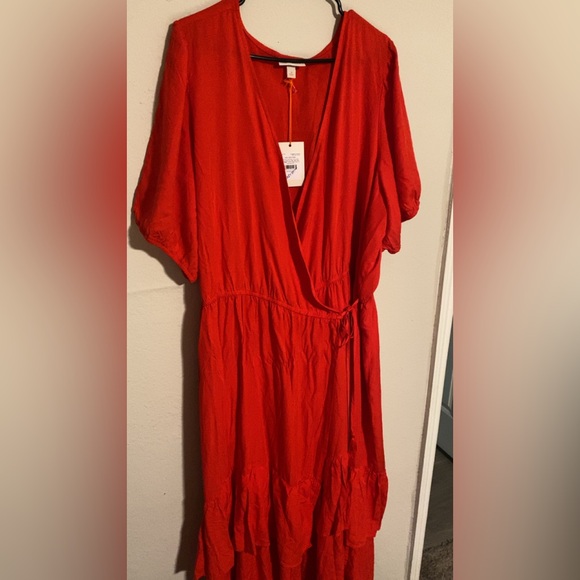 Knox Rose Dresses & Skirts - Knox Rose 3x Red Wrap Dress